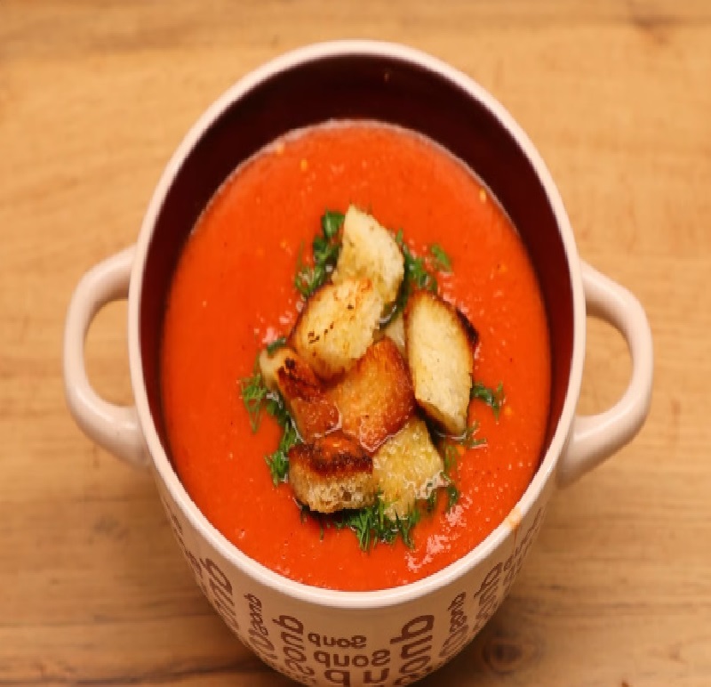 Tomato Soup Garlic Bread