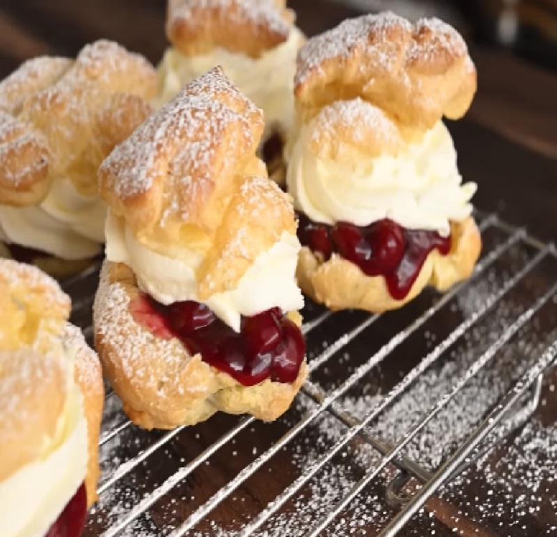 Cherry Cream Puffs