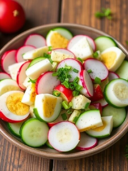 Breakfast Egg Cucumber Salad