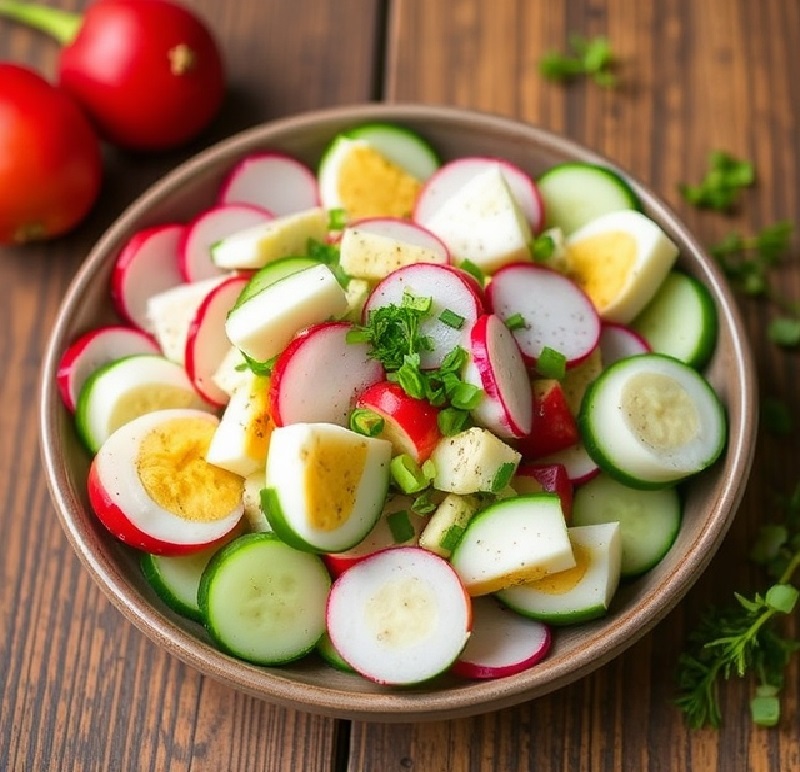 Breakfast Egg Cucumber Salad