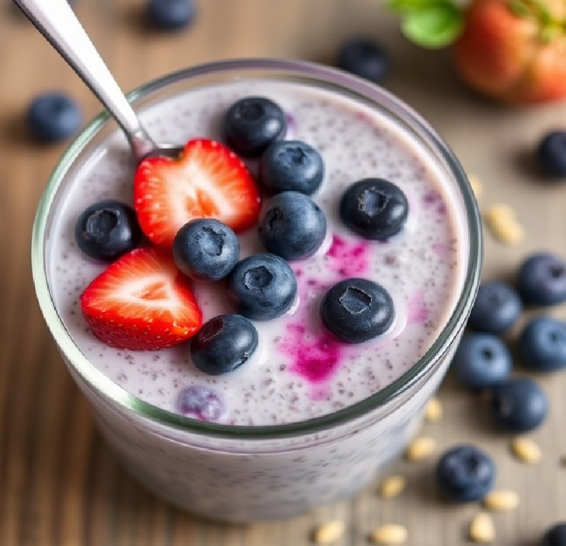 Blueberry Chia Seed Pudding