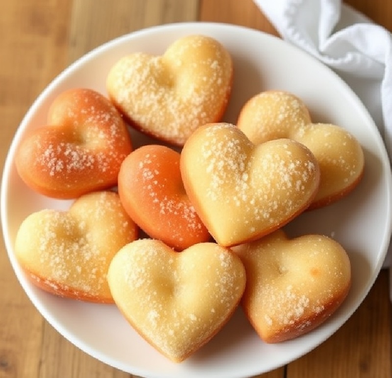 Heart Shaped Potato Doughnuts