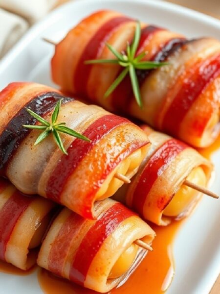 Bacon-Wrapped Meat Rolls