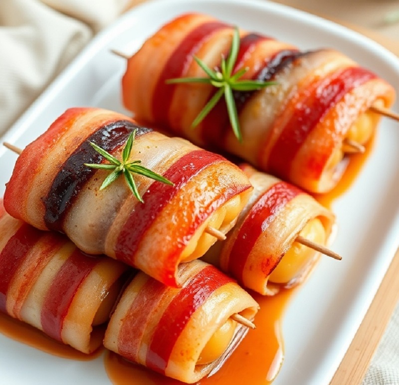 Bacon-Wrapped Meat Rolls