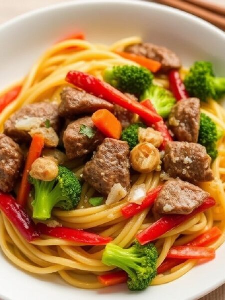 Stir Fry Pasta With Vegetables