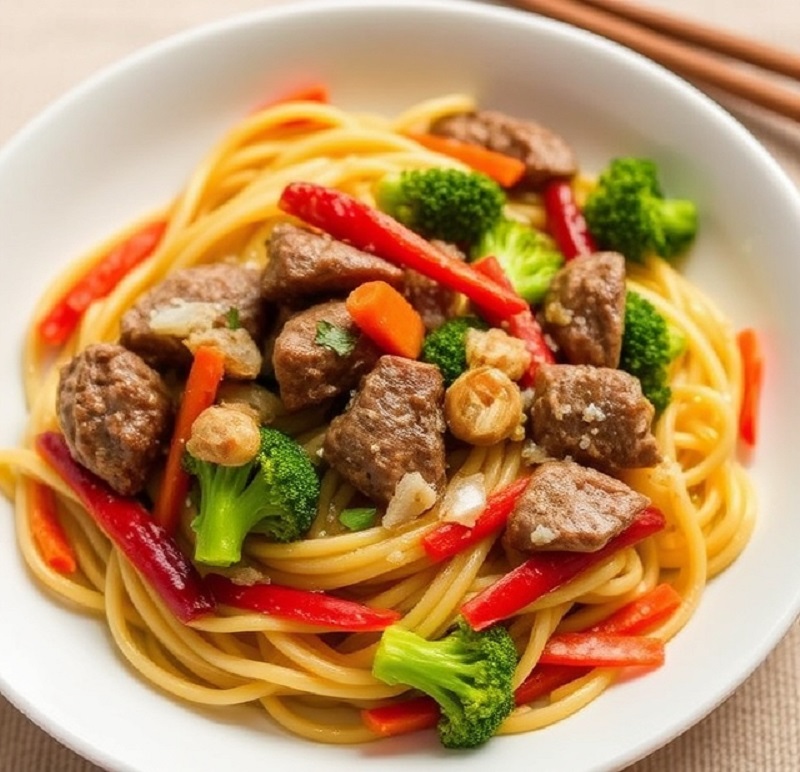 Stir Fry Pasta With Vegetables