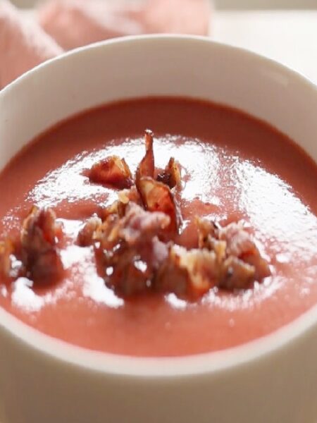 Creamy Beet Soup Bacon