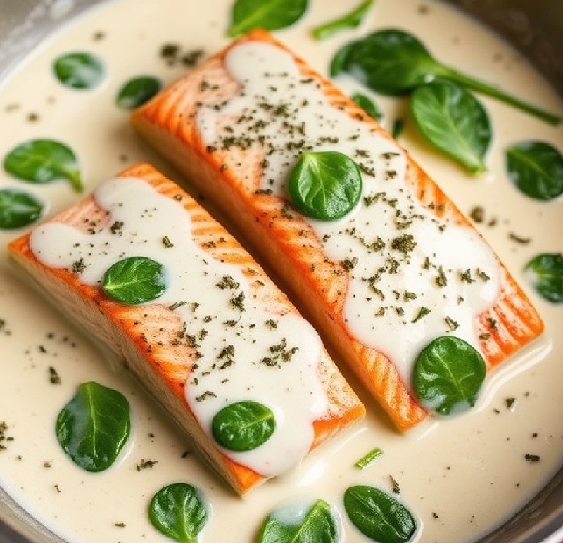 Salmon In Cream Sauce