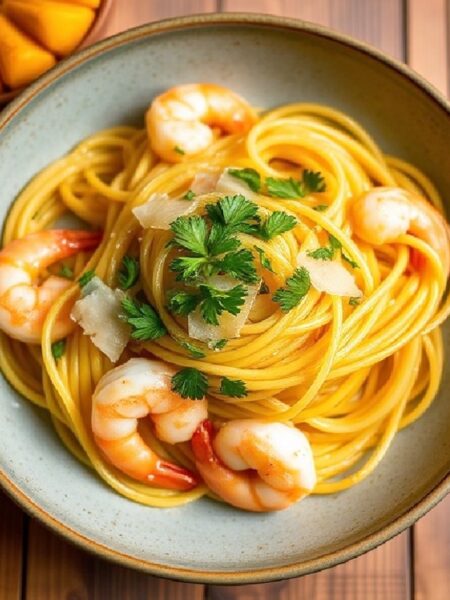 Butternut Squash Pasta With Shrimp