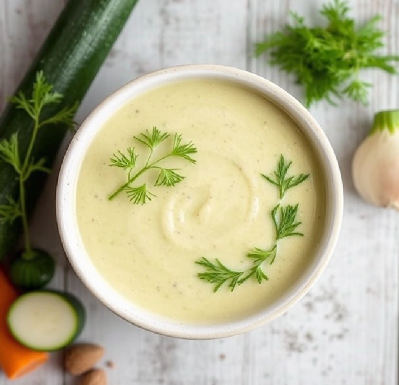 Creamy zucchini Soup with Dill