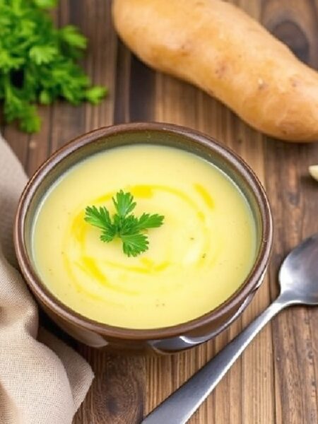 Easy Potato Soup Vegan Recipe indulge in a comforting bowl of creamy, flavorful soup made with wholesome plant-based ingredients.