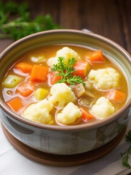 Hearty Cabbage and Cauliflower Soup