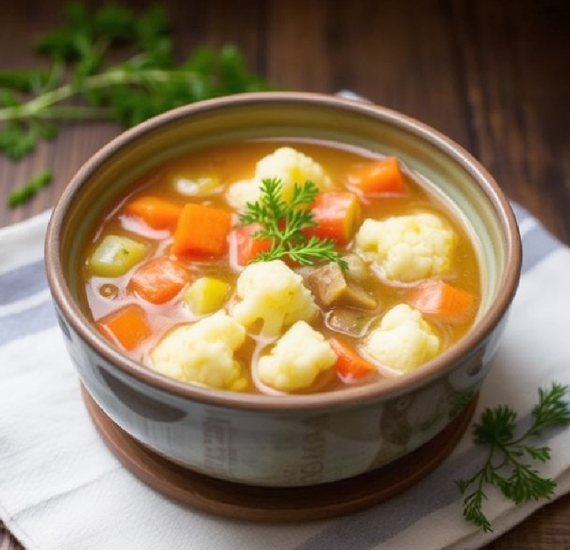 Hearty Cabbage and Cauliflower Soup