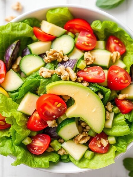 Simple Lettuce Avocado Salad