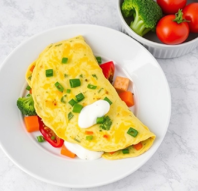 Vegetable Omelette with Broccoli