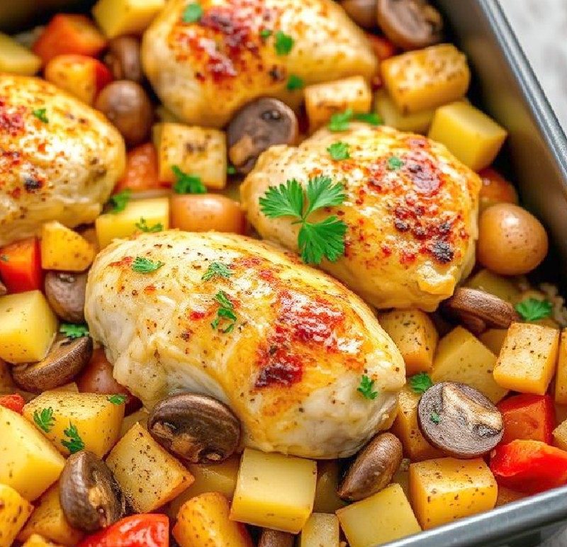 Baked Chicken and Potato Casserole