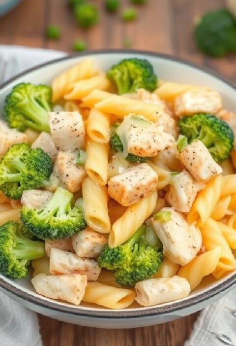 Cheesy Chicken Broccoli Pasta