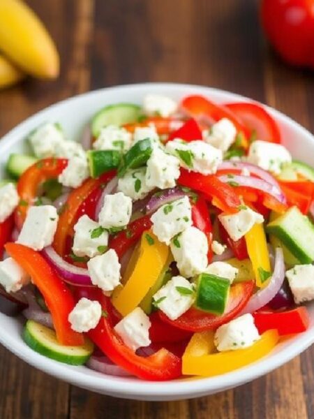 Colorful Pepper and Feta Salad