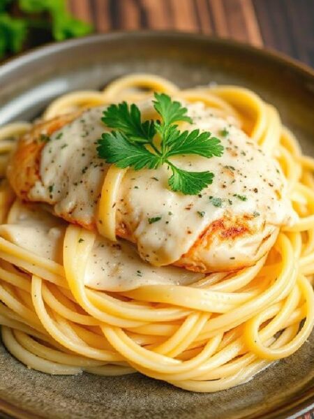 Creamy Chicken Fettuccine Alfredo