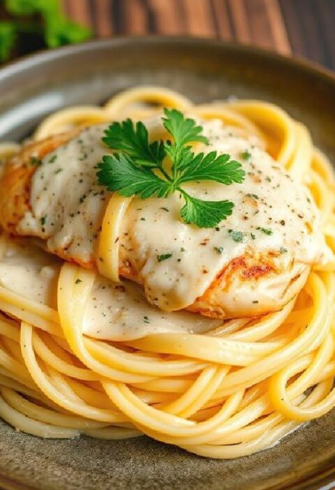 Creamy Chicken Fettuccine Alfredo