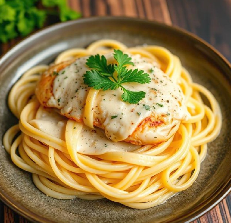 Creamy Chicken Fettuccine Alfredo