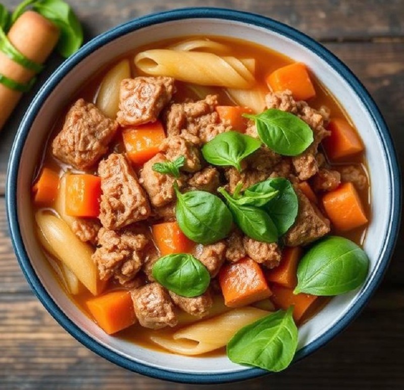 Ground Meat Spinach Soup