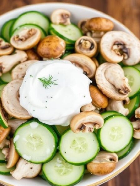 Mushroom and Cucumber Salad