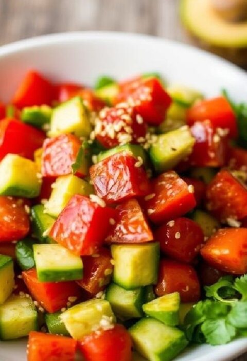 Roasted Paprika Avocado Salad