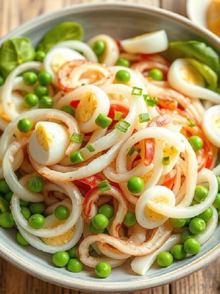 Squid Salad with Marinated Onions