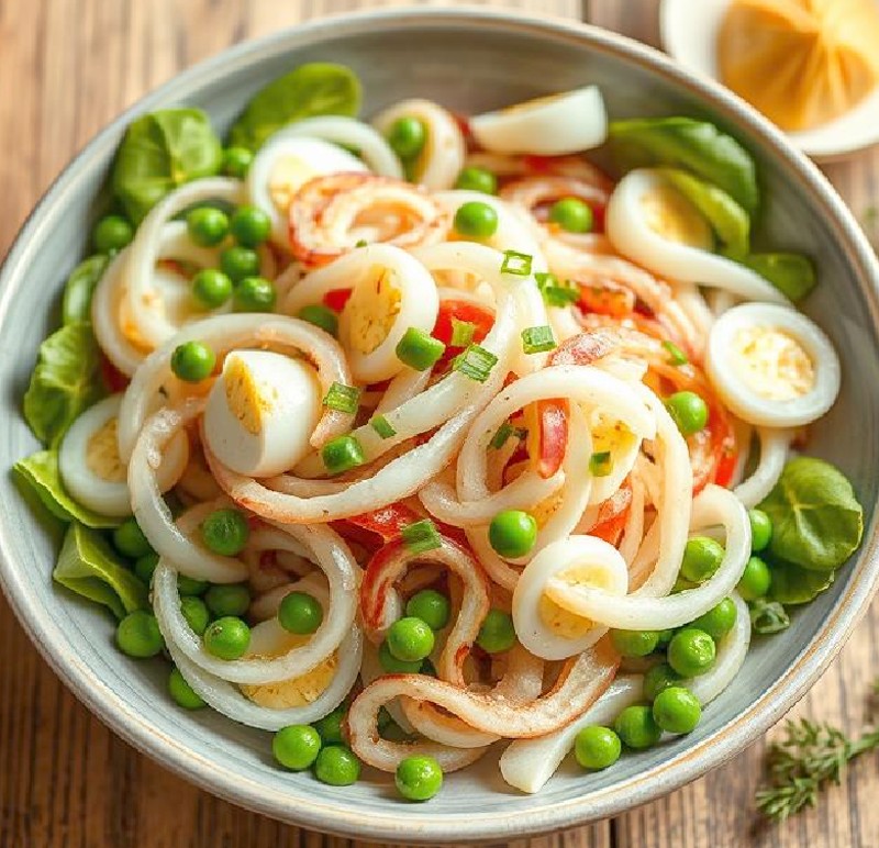 Squid Salad with Marinated Onions