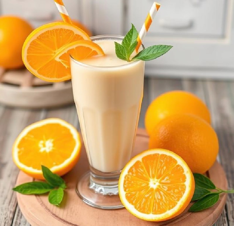 Apple Orange Milkshake Recipe