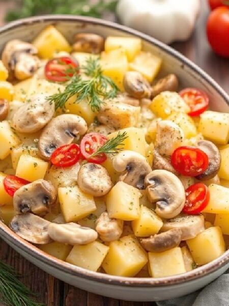 Cheesy Chicken and Mushrooms Recipe