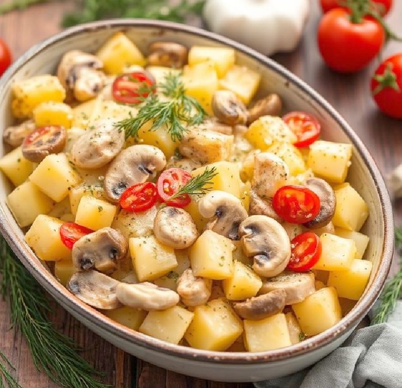 Cheesy Chicken and Mushrooms Recipe