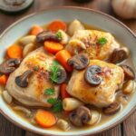 Chicken Thighs with Mushrooms and Onions