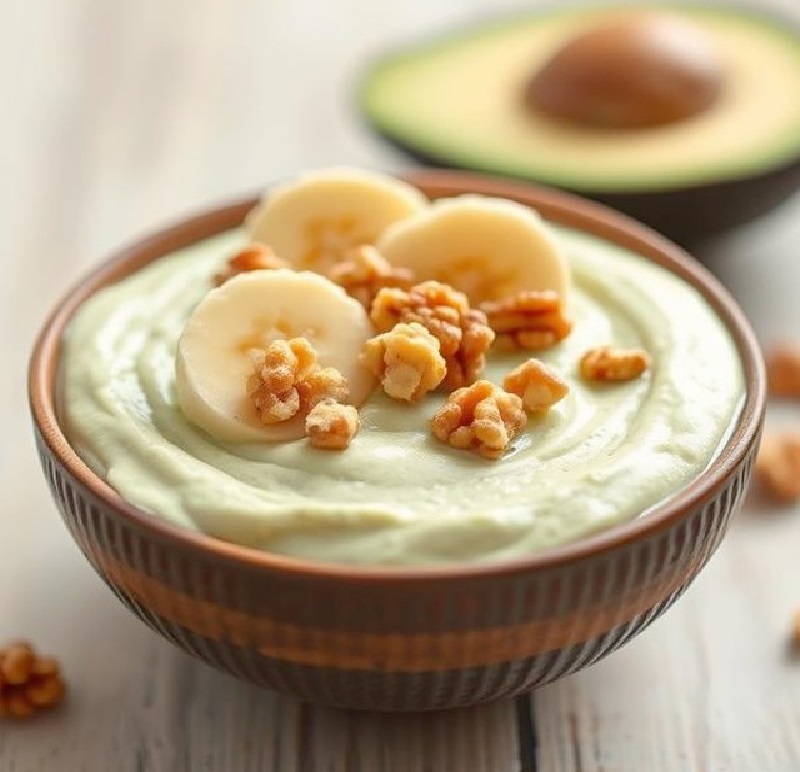 Creamy Avocado Banana Dessert