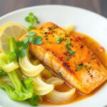 Curry Salmon with Chinese Cabbage