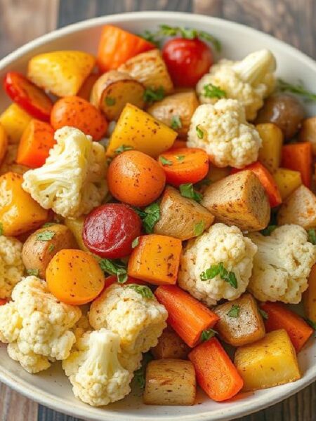 Roasted Cauliflower and Vegetable Medley