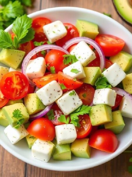 Tomato Mozzarella Avocado Salad