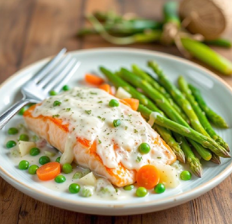Creamy Vegetable Salmon