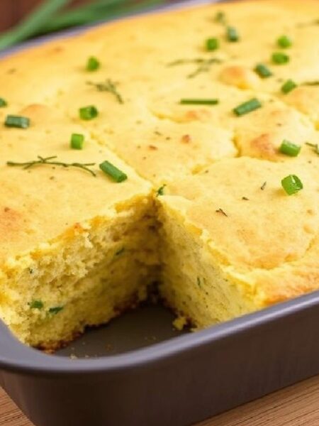 Cheesy Garlic Herb Cornbread