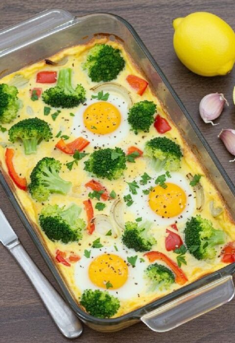 Easy Vegetable & Egg Bake
