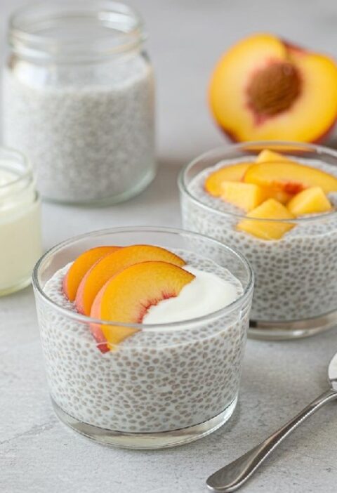 Peach Chia Pudding