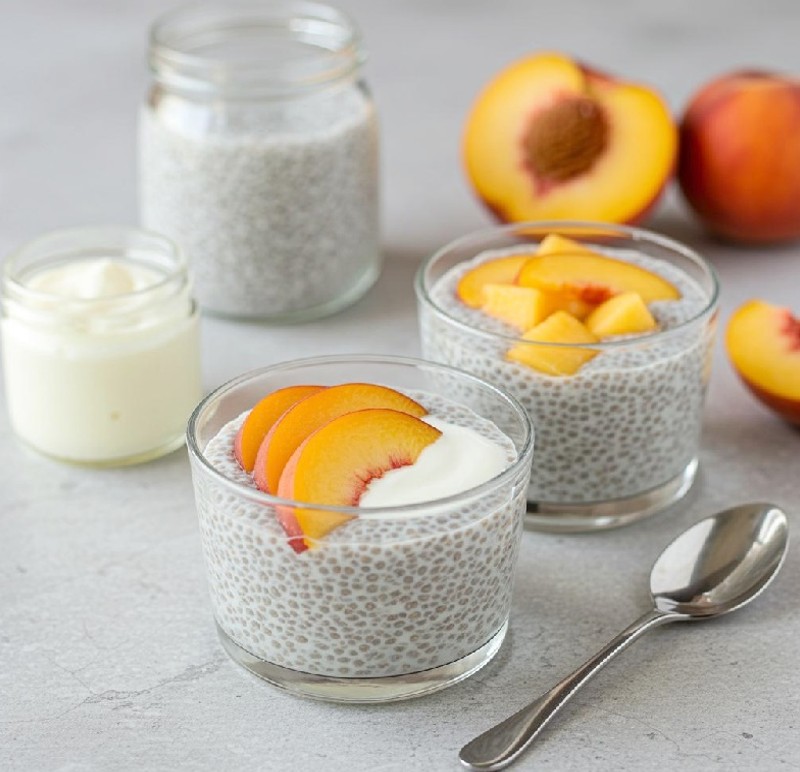 Peach Chia Pudding
